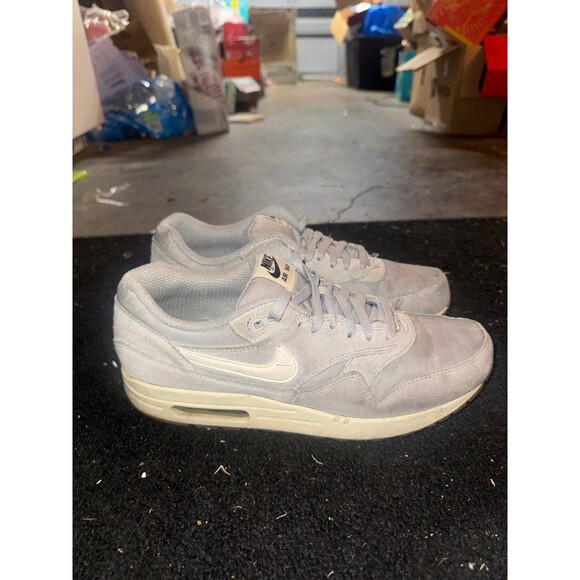 Nike Air Max 1 Shoes Men's 10.5 OG Retro Classic Wolf Grey Sneakers 537383-015 - Picture 1 of 6